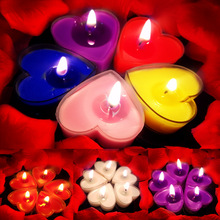 透明塑料壳创意心形浪漫蜡烛求婚生日表白摆图布置爱心小蜡烛