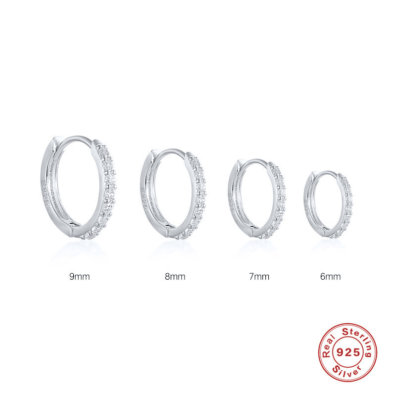 6g Weight Zircon Inlay Material Earrings Classification 1 Pair Quantity Shopping Occasion 925 Sterling Silver Material Geometric Pattern Women'S Gender Plating Design Fashion Style 1 Pair 925 Sterling Silver Zircon Geometric Earrings 7