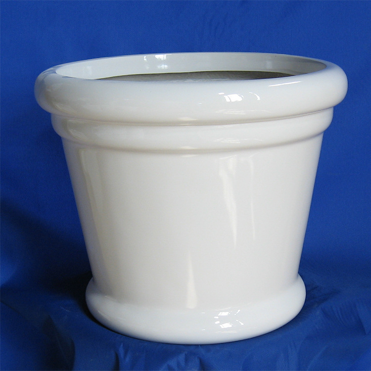 Balcony Flower Clivia Round Flower Pot White Fiberglass Desktop Flower Pot Foshan Factory Export Wholesale Flower Vat Balcony Flower Clivia Round Flower Pot White Fiberglass Desktop Flower Pot Foshan Factory Export Wholesale Flower Vat