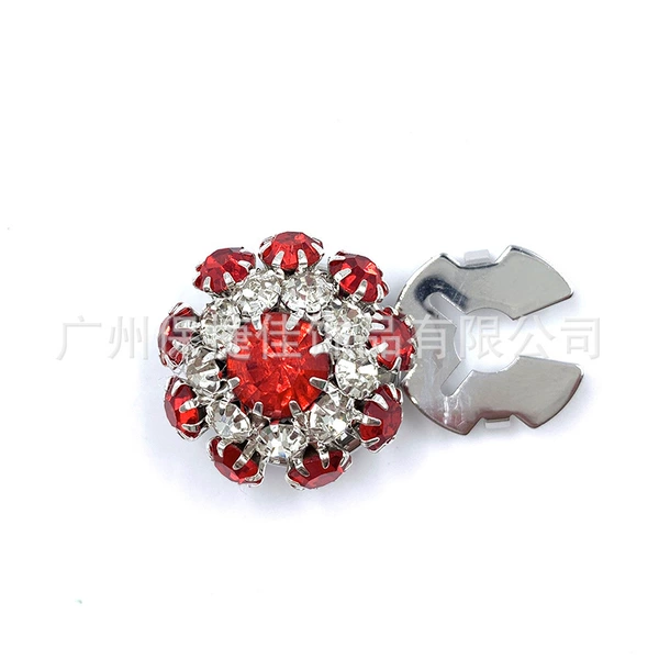 CF09 Silver bottom red diamond buckle