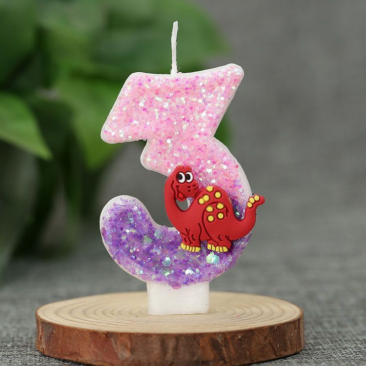 恐龙系列数字生日蜡烛儿童男孩周岁聚会庆生派对蜡烛蛋糕装饰批发|undefined