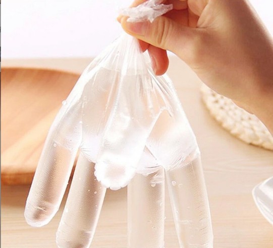Disposable gloves, 100 pieces, transparent, for beauty, household, cleaning and hygiene