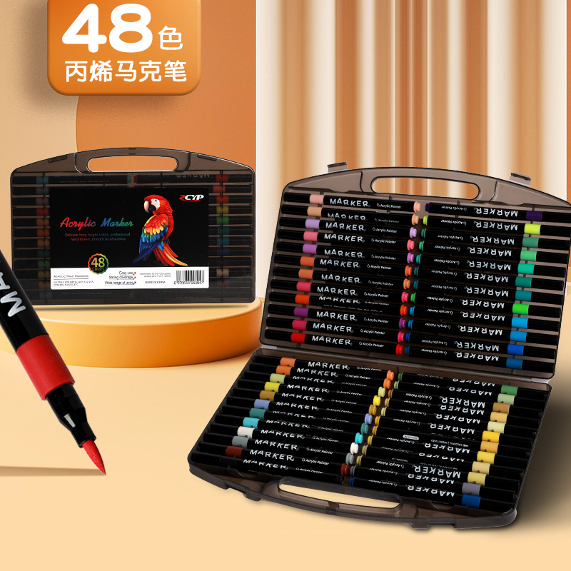 Lápiz de acrílico blando para niños, pintura de estudiantes auténtica, arte de graffiti, lápiz de color opaco barato