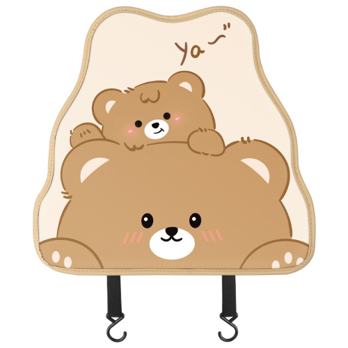 Car Anti-Kick Mat Universal Rear Seat Cute Cartoon Children's Car Seat Backrest Anti-Stain Dustproof Abrasion-Resistant Protective Pad