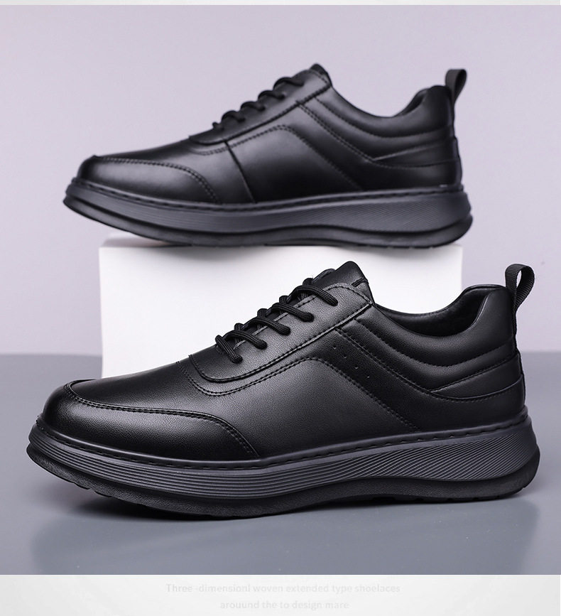Giày thể thao nam sneaker da lộn phối màu, đế cao su EVA êm chân, buộc dây, gót 3-5 cm — h2506 trắng, h2506 đen chi tiết 17