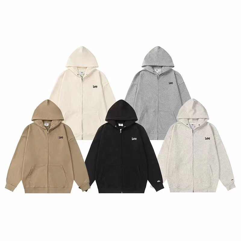 in stock South Korea Trendy Brand lee Zipper Sweater Small Cherry Blossom Wen Xing Yi Same Embroidered Letter Cardigan Jacket for Men and Women in stock South Korea Trendy Brand lee Zipper Sweater Small Cherry Blossom Wen Xing Yi Same Embroidered Letter Cardigan Jacket for Men and Women