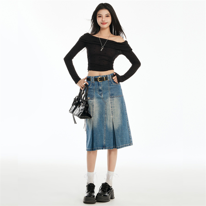 Design denim skirt