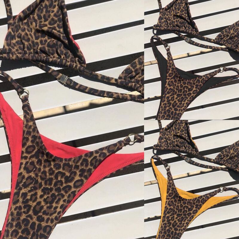 2026 Hot-Selling Three-Piece Bikini Sexy Leopard Print Swimsuit Cross-Border Foreign Trade Exclusive Set 76211