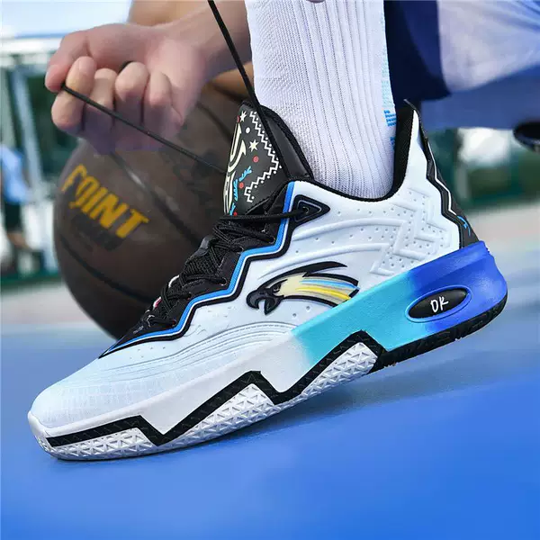 Cross-Border Large-Size Foreign Trade Summer Hot-Selling High-Quality Practical Basketball Shoes with Mesh Surface