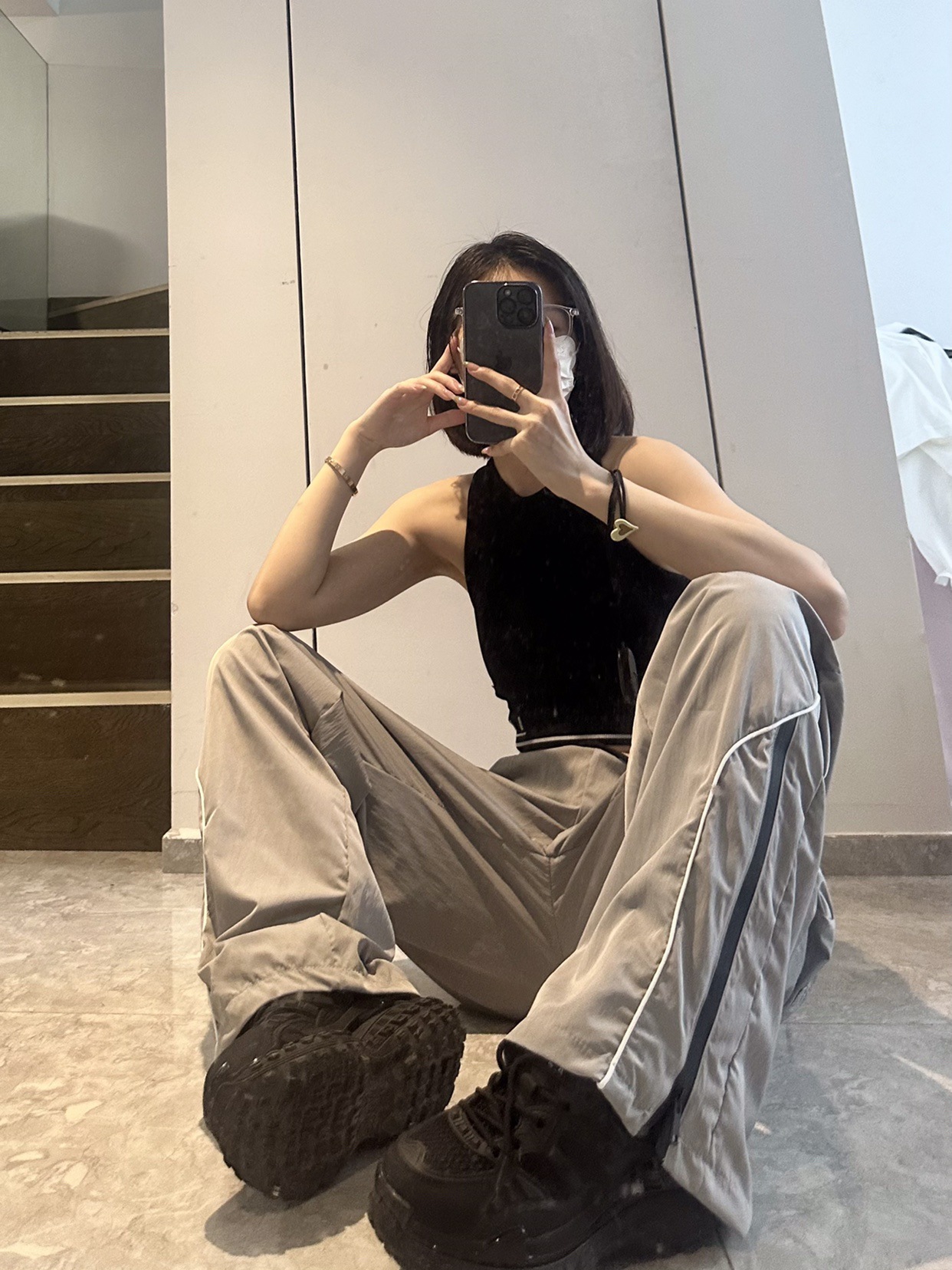 Title 4, Summer Mens and Womens Loose Striped Drawstri...