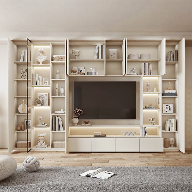 Tv Cabinet Combination Wall Cabinet Modern Simple Bookcase Wine Cabinet Integrated Wall Storage Cabinet Living Room Customized Tv