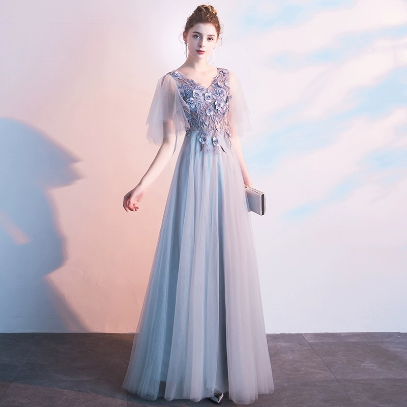 Fairy Gray High-End Evening Dress for Women 2026 New Model Banquet Noble and Elegant Annual Meeting Host Temperament Long Style