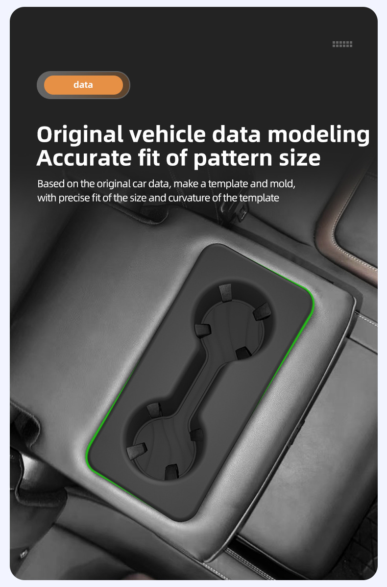 Suitable for 26 models of Patrol Y63 with two rows of cup holders, Armada with three rows, side protection anti-slip mat
