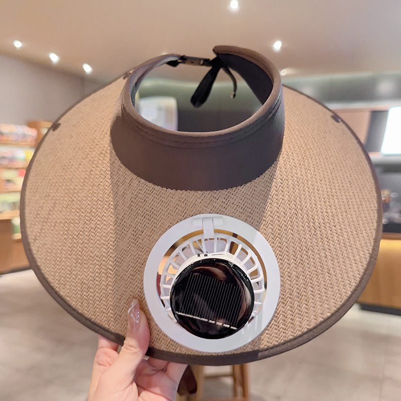 夏の新しい帽子ファンハットカジュアル大きなつば空のトップハットソーラー抗紫外線屋外サンハット卸売|undefined