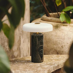 クロスボーダーモダンシンプルポータブル充電式テーブルランプリビングルームベッドルームベッドサイド大理石ハイエンド雰囲気ランプ