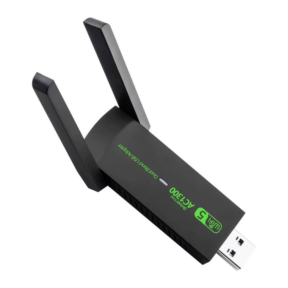 1300M беспроводная сетевая карта без драйверов USB для настольного компьютера, компактный WiFi-приёмник 5G двухдиапазонный