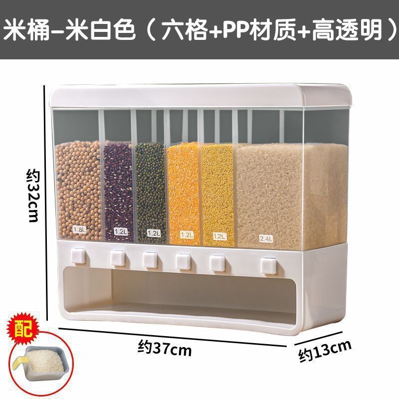 barril de arroz dividido grama casero para granos envasados caja de almacenamiento de arroz casero a prueba de insectos a prueba de humedad sellado tanque de arroz barril de arroz