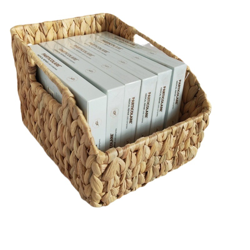 Creativo Estilo nórdico paja tejida agua caja de almacenamiento cebolla jengibre ajo cesta de almacenamiento algas tejidas cesta