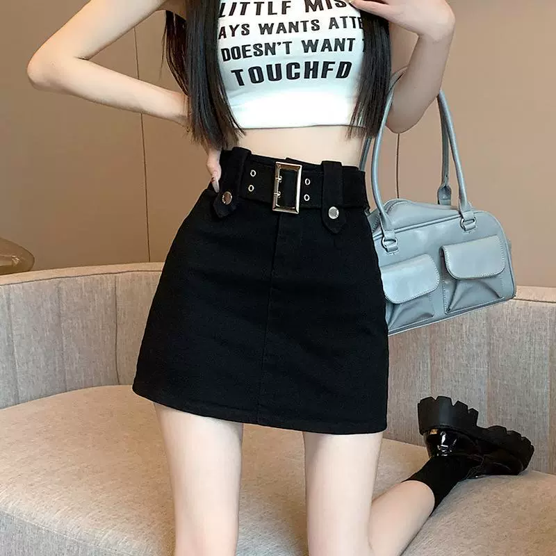 Осенний и зимний американский маленький ретро юбка с высокой талией