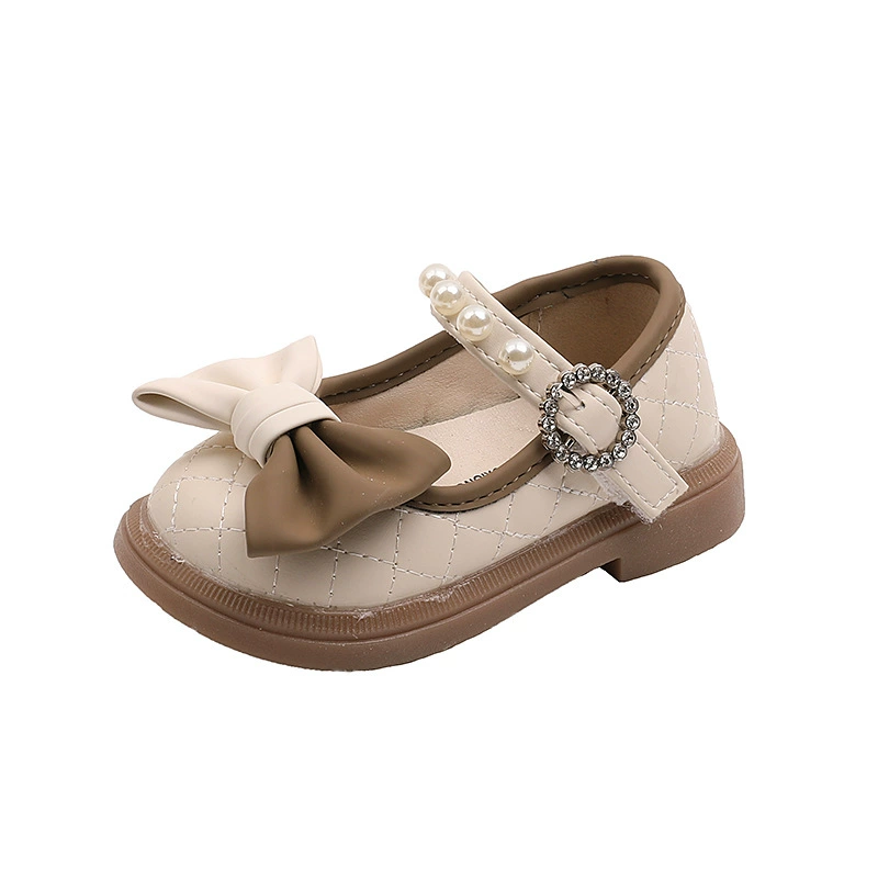 Footwear for leather shoes girl's, children's shoes for princess for early age, soft sole, western style