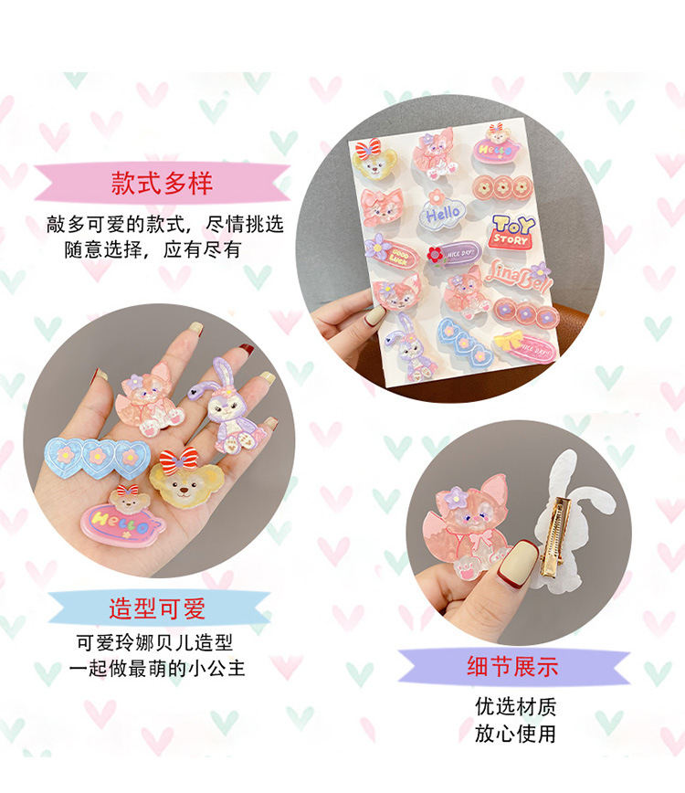 3-piece set~Lina Bell flower hair clips
