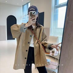 厂家直销风衣外套女2025春秋新款小个子早秋休闲韩系赫本风高级感