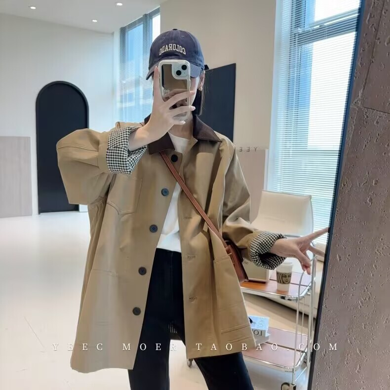 Factory Direct Sale Trench Coat for Women 2026 Spring and Autumn New Style Petite Early Autumn Casual Korean Style Hepburn Style High-End Feel