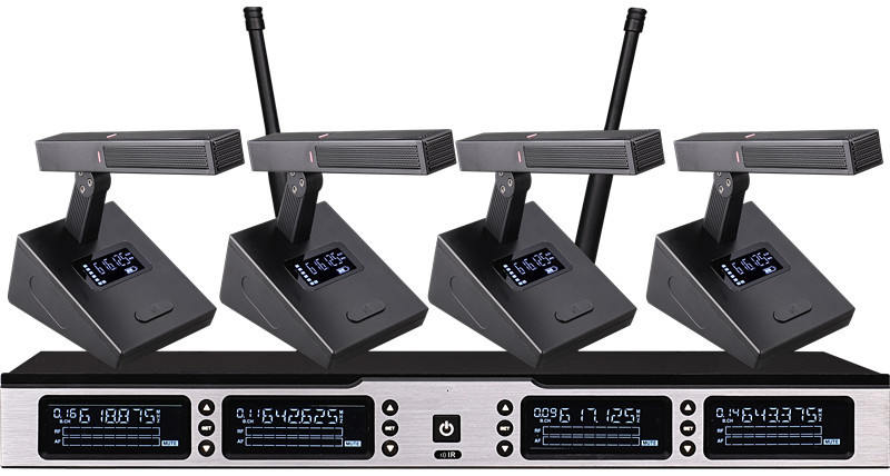 无线一拖四U段调频红外线自动对频会议远距离拾音