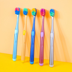 Soft Bristle Toothbrush, 10,000 Bristles Gum Protection Wide Head Large Head Nano Adult Couple Women Men Special Soft Family Pack Household