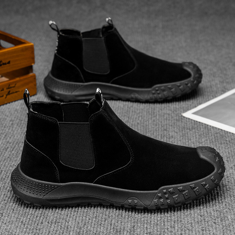 Zapatos masculinos de otoño, botas Martin de alta parte, zapatos masculinos antideslizantes y resistentes al desgaste, sitio de trabajo, deportes y ocio, ropa de trabajo, zapatos de trabajo, zapatos masculinos