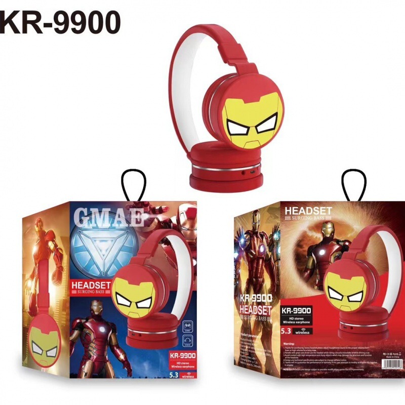 Cross-border headset Bluetooth headset KR-9900 cartoon variety of foreign trade explosions folding stereo factory direct sales Cross-border headset Bluetooth headset KR-9900 cartoon variety of foreign trade explosions folding stereo factory direct sales