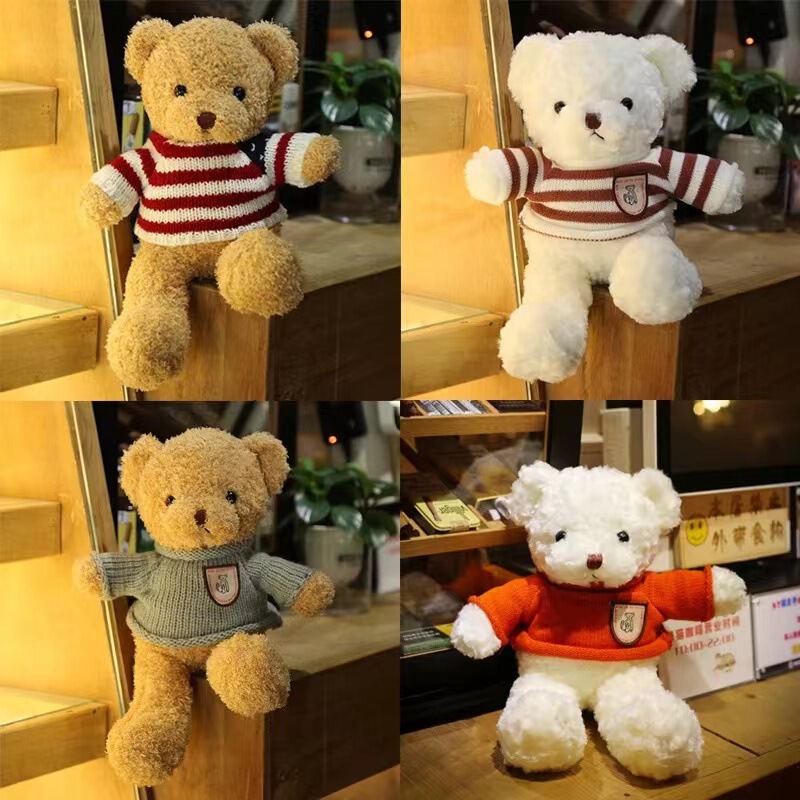 Factory Direct Teddy Bear Plush Toy with Clothes, Teddy Bear Doll, Claw Machine Bear, Hugging Bear, Gift Plush Toy Wholesale