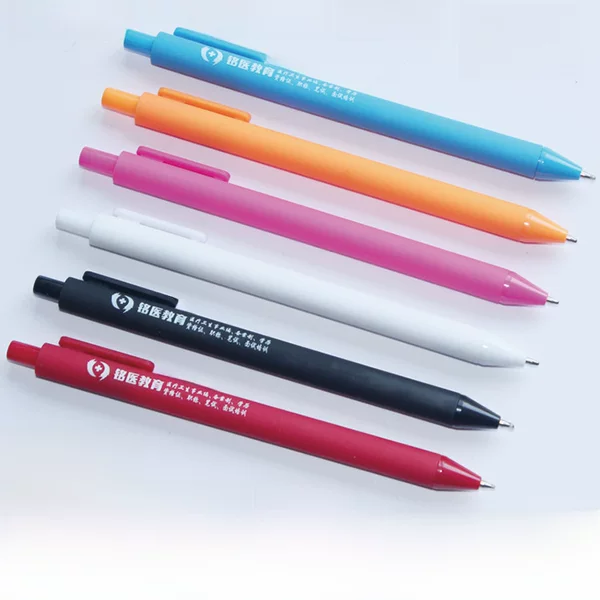 Advertising Pen Custom Logo Ink Blue Refill Ballpoint Pen Retractable Gel Pen Signature Pen Promotional Engraving Printing Wholesale