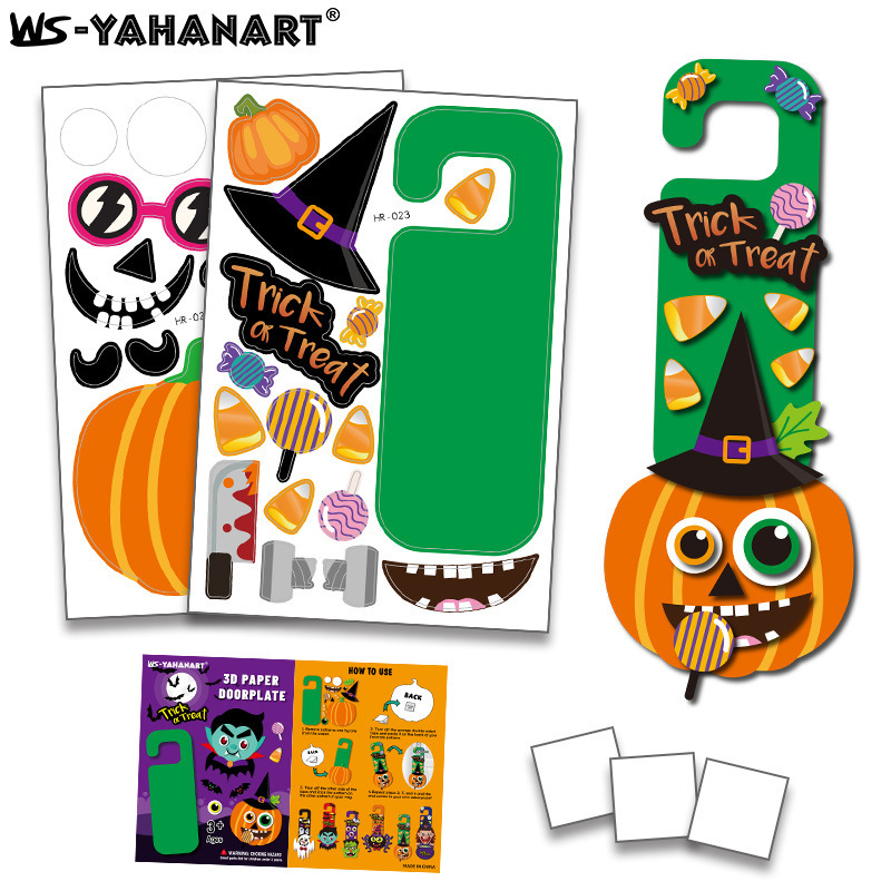 Calcomanías de Expresiones de Monstruos para Juegos DIY de Papel Estucado para Halloween