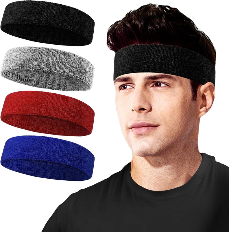 Sports Sweat-Absorbent Headband Running Yoga Basketball Headscarf Cycling Headband Badminton Towel Sweat-Guided Antiperspirant Band Wholesale