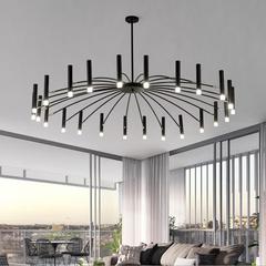 New style living room atmospheric chandelier Nordic personality creative restaurant bedroom lamp designer lobby exhibition hall iron chandelier
