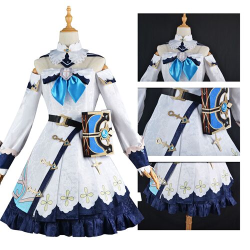 Genshin Impact cos suit initial five-star dark pattern Barbara cos full set cosplay costume for women