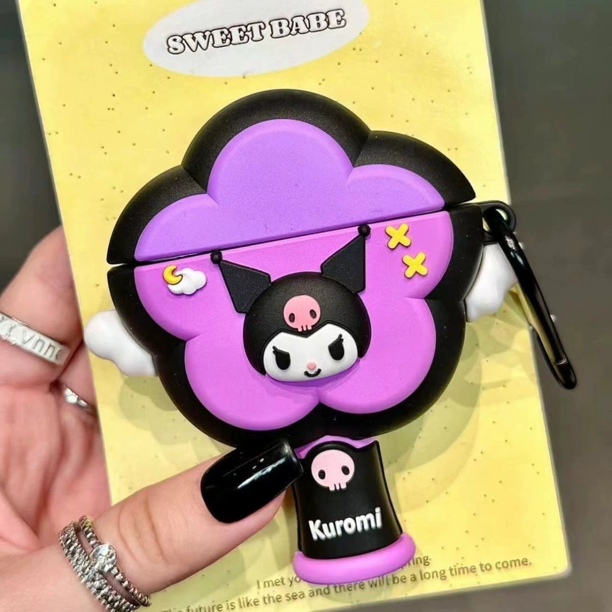 Силиконовый чехол для AirPods (Apple) KT Cat Claw, милый фуксия, силиконовый корпус, совместим с AirPods 1/2/3/Pro/Pro2/4