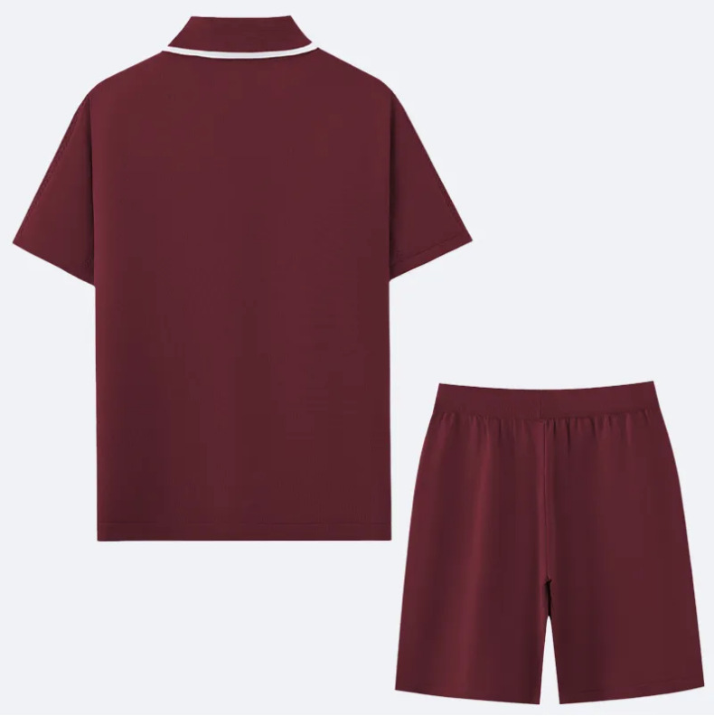 Set due pezzi uomo polo in maglia stile business casual_voghion.com