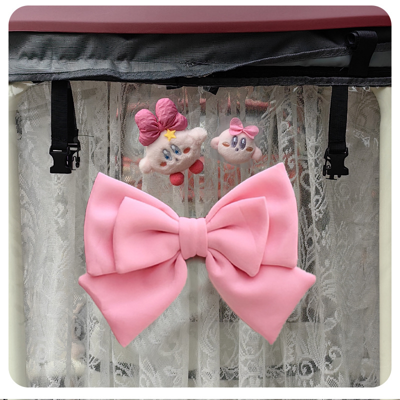 Decoración de coche eléctrico con lazo, asiento trasero, accesorios para casco, red creativa personalizada, decoración de cola de motocicleta de tres ruedas Emma