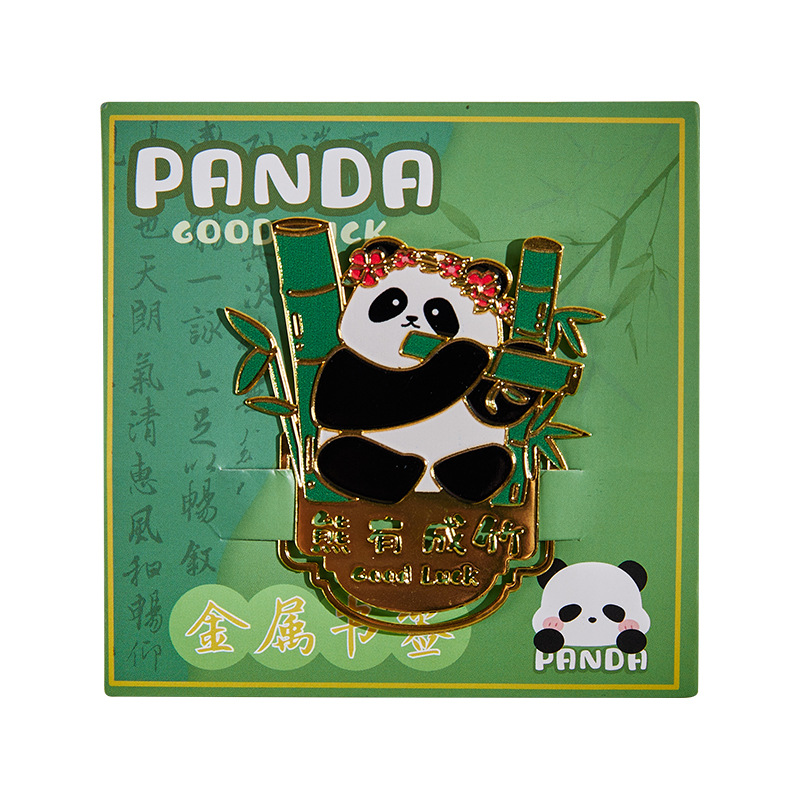 Bonito panda metal marcadores retro hueco exquisito recuerdos de creación cultural regalo de recompensa para estudiantes de lectura carpeta de libros