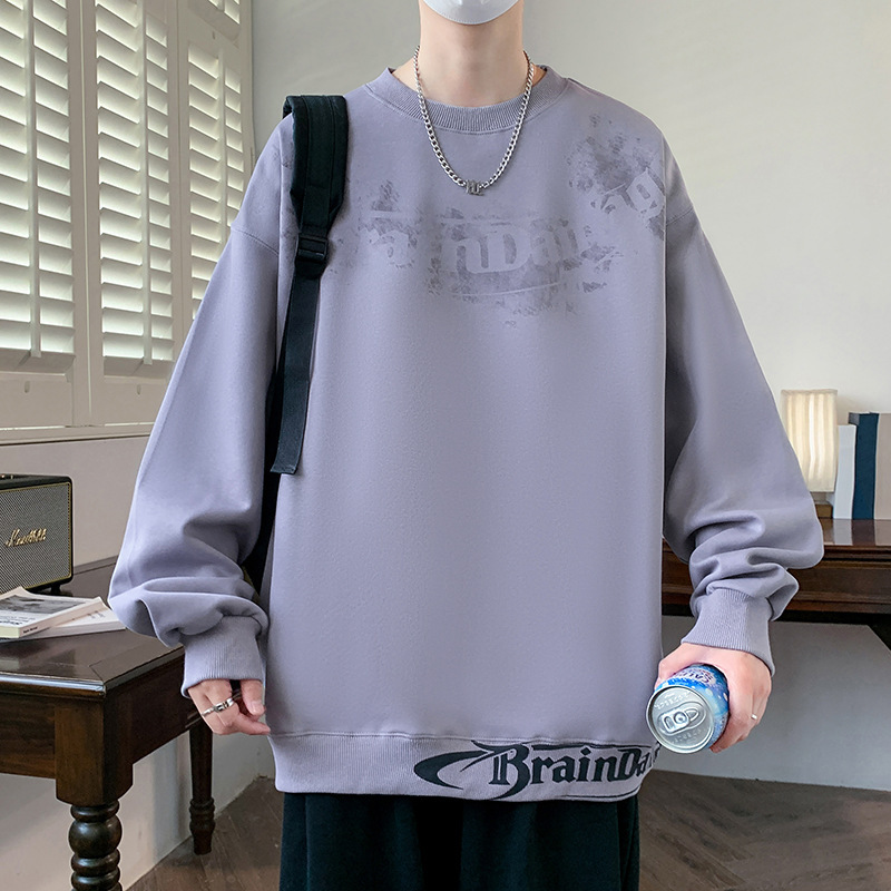 春秋季青少年渐变圆领卫衣男孩12-15岁初高中学生长袖打底衫上衣T|undefined
