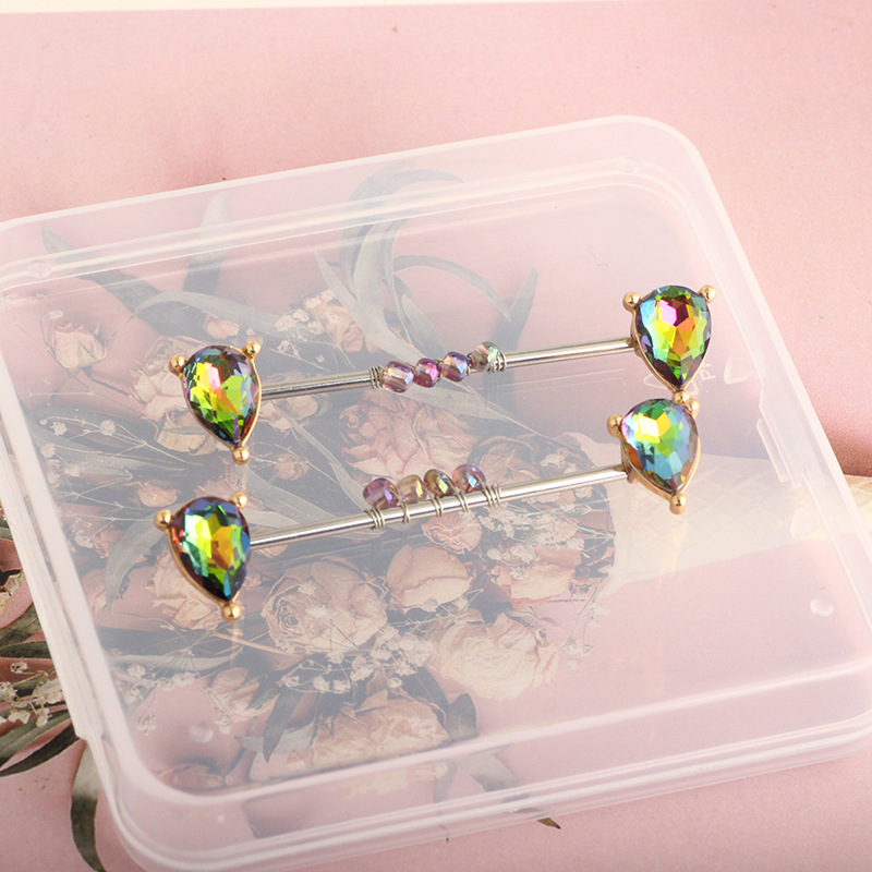 316L Titanium Steel Exaggerated Lady Ear Bone Nail Punk Wind Retro Long Earring detail image 13
