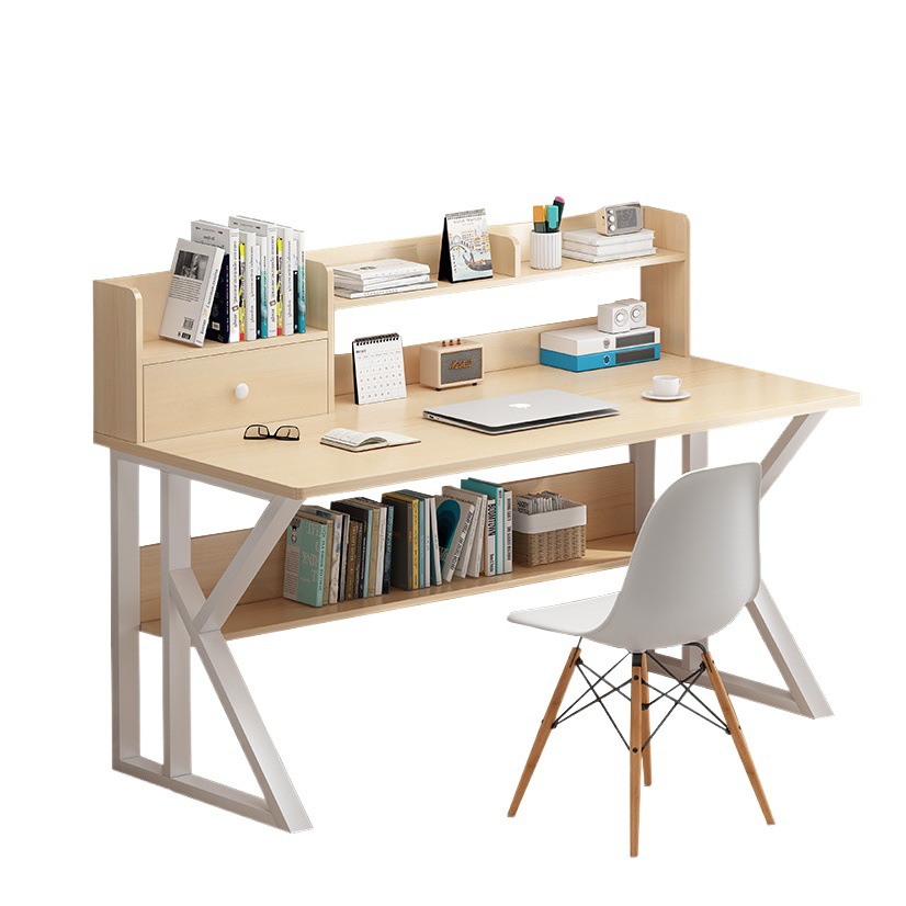 Escritorio de computadora escritorio simple estantería integrada Escritorio de oficina y silla combinación estudiante de escuela secundaria estudio MESA chica dormitorio