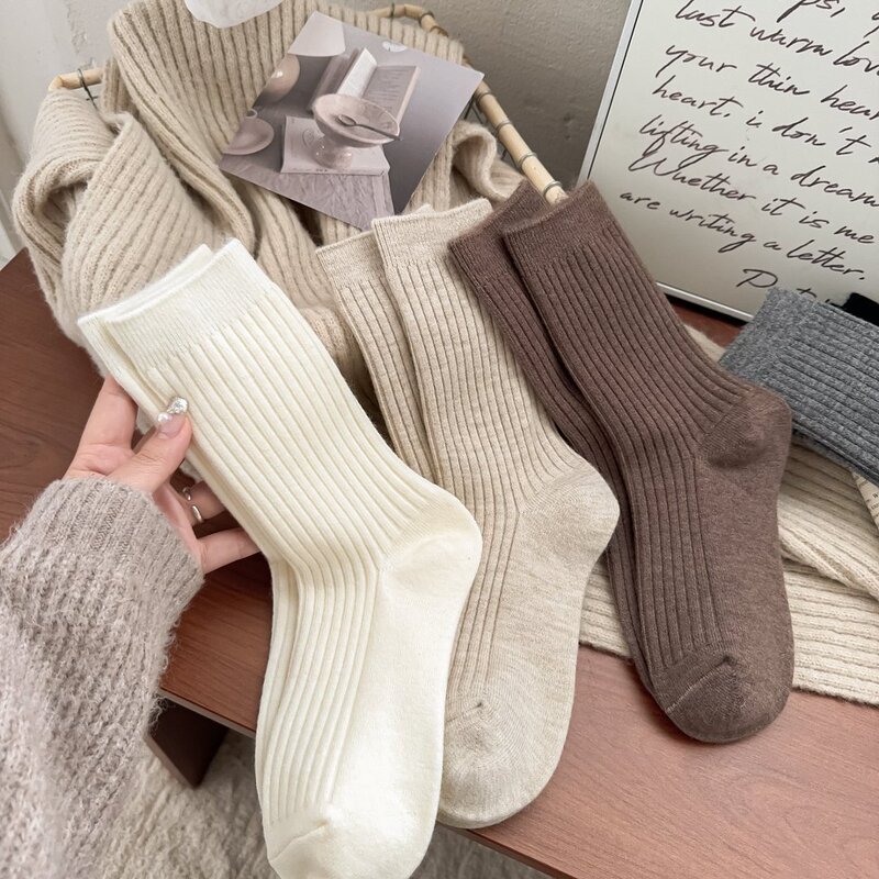 Wool Socks for Women, Solid Color Long Socks, Thick Winter Casual Women's Socks, Warm Home Socks, Zhuji Socks Industry Maternity Long Socks Wool Socks for Women, Solid Color Long Socks, Thick Winter Casual Women's Socks, Warm Home Socks, Zhuji Socks Industry Maternity Long Socks