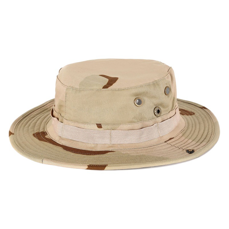 Outdoor outdoor hat men's sunscreen round hat camouflage fisherman hat camouflage hat benney hat fishing hat hair generation ht