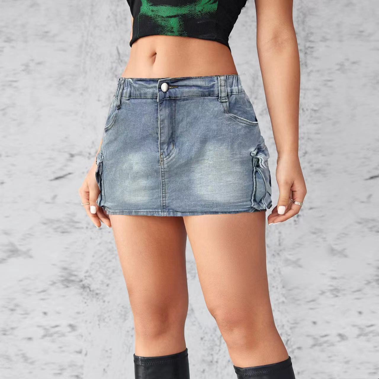 El Verano Casual Estilo Simple Ropa De Calle Color Sólido Fibra De Triacetato (triacetato) Spandex Por Encima De La Rodilla Faldas display picture 4