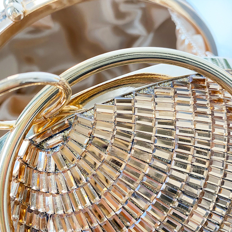 Borsa da sera a sfera con strass per donna pochette disco party_voghion.com