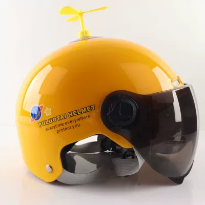 helmet | Motosiklet kaskı (dəbilqə) - 3c-children-yellow-atm-tea-short-mirror-small-windmill