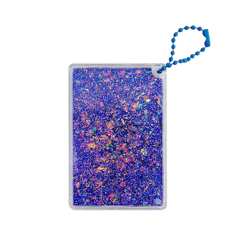 New quicksand Guka brick creative DIY mahjong Guka disc laser fine flash-in oil quicksand keychain jewelry